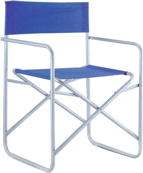 Wholesale/Supplier Eco-Friendly Durable Folding Beach Chair with Metal Frame, Outdoor Director Chair with Armrest