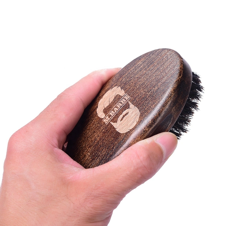 Top Selling Antique Restoring Color Natural Bristle Brush Animals Wooden Beard Brush for Men