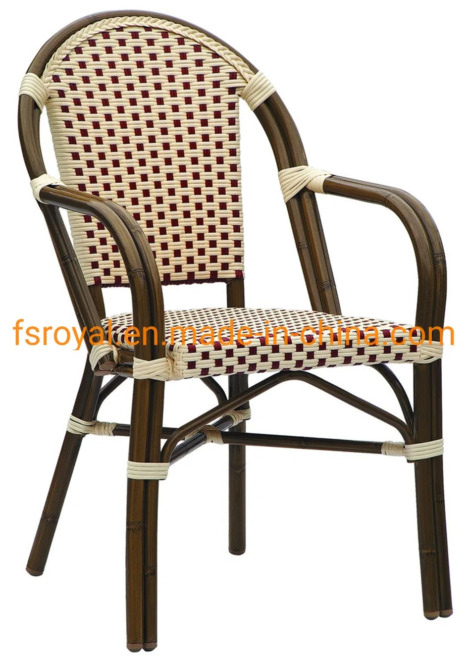 French Style Bistro Garden Outdoor Rattan Furniture for Restaurant Cafe Use