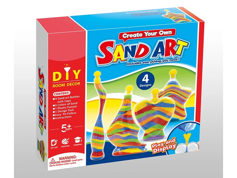 Crianças Cartoon Sand Pintura de Arte de areia de desenho de bricolage brinquedos educativos