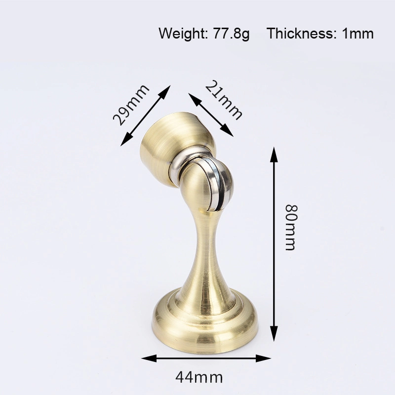 Die Casting Zinc Alloy Door Stop Floor Suction Stainless Steel Anti-Rust Door Stopper Strong Magnetic Door Hardware