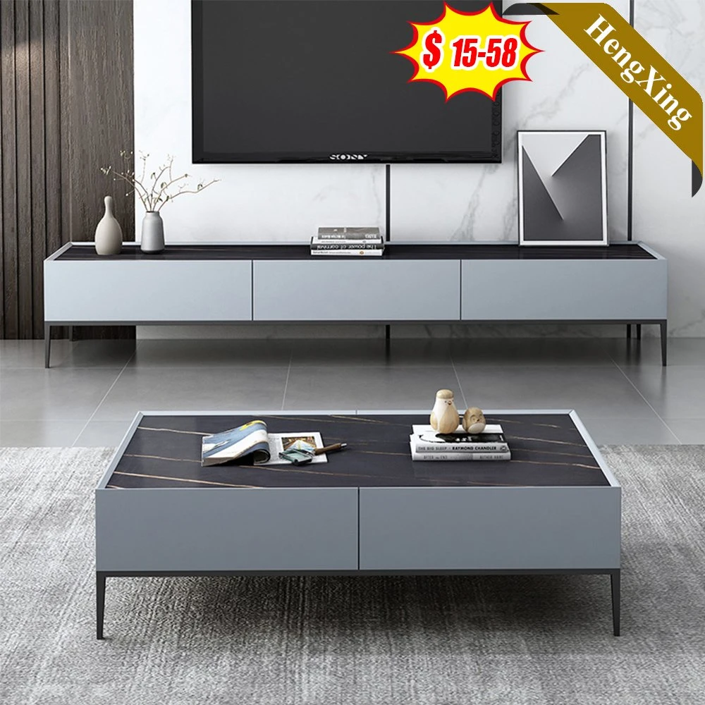Simple Fashion Natural Wood with Glass Dining Coffee Table Set TV Stands Living Room Modern Furniture
