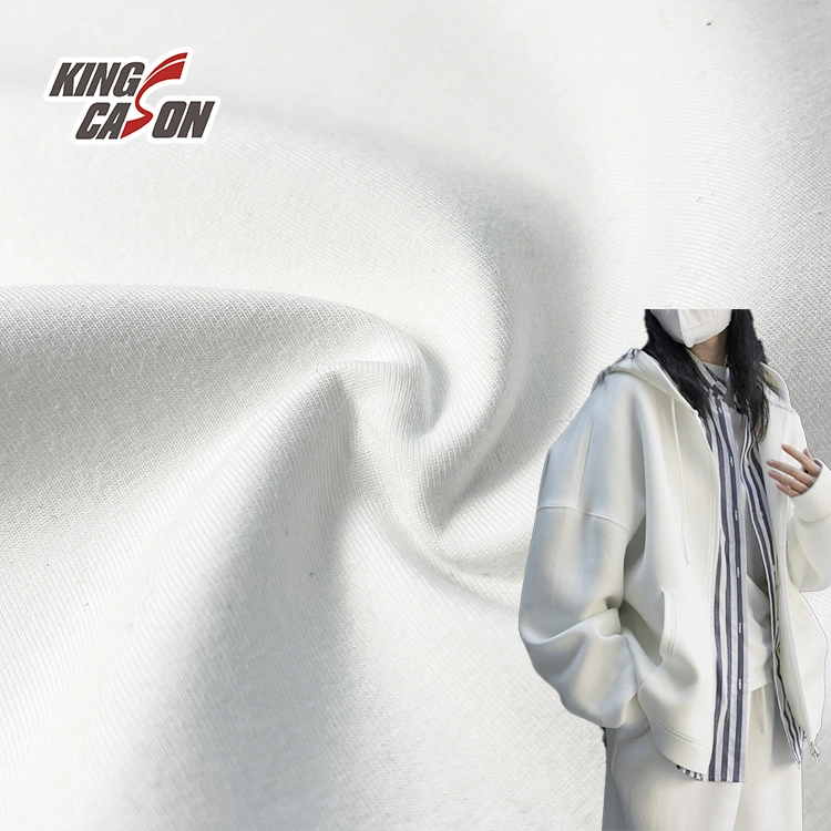 Kingcason Customizable Polyester Cotton 350g Pure Polar Fleece Thickened Hoodie Fabric for Winter Coat and Thermal Blanket