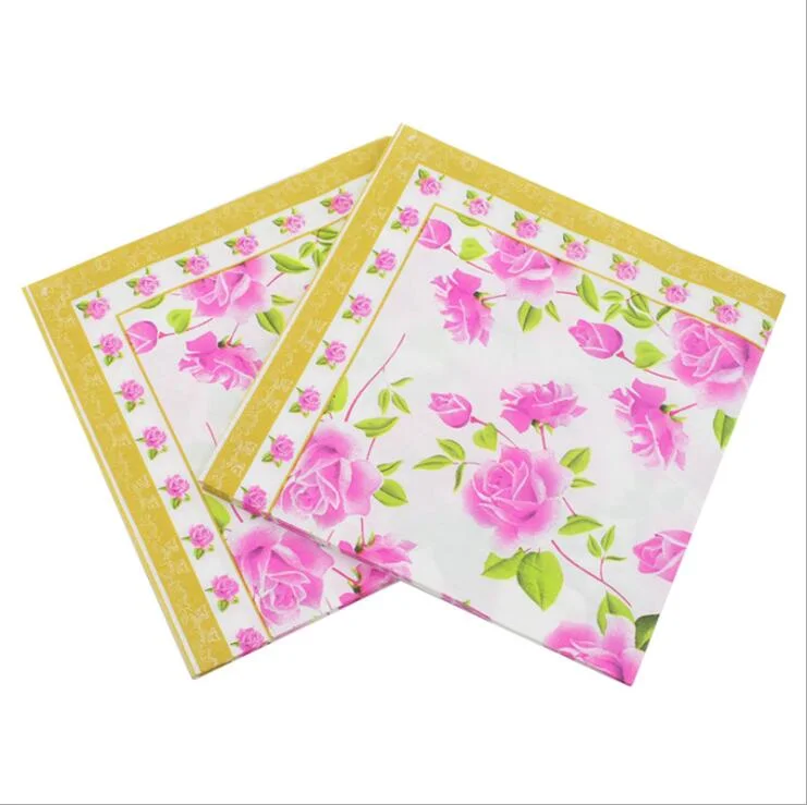 OEM Printed Pattern Table Tissue Paper Napkin