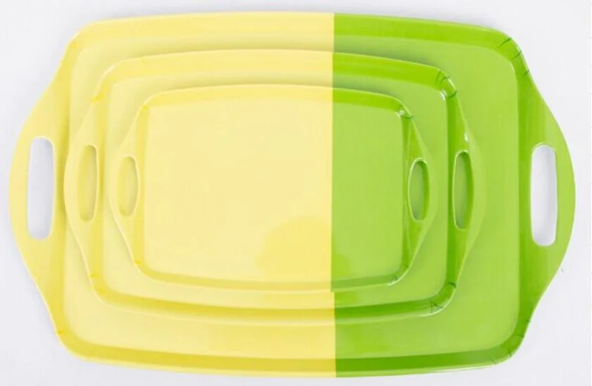 Wholesale/Supplier Rectangle 100% Melamine Customized Design Serving Tray for Household