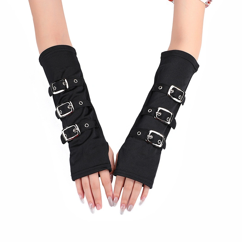 Modische Personalisierte Punk Armband Fäustlinge Punk Style Party Black Milk Seidenhandschuhe