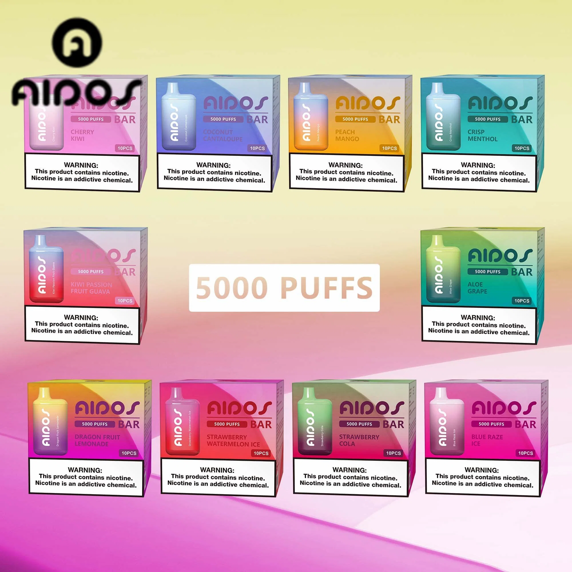 Nuevo Mini 4000 inhalaciones por humo de cigarrillo desechable Pod E Vape precio Mayorista/Proveedor caja