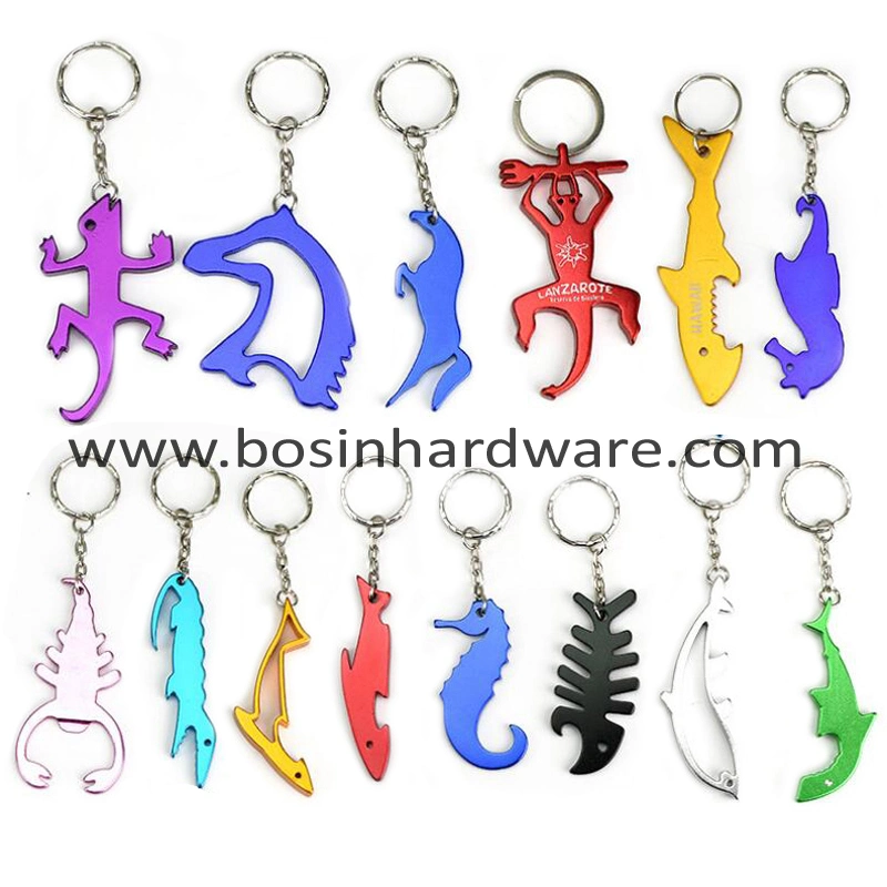 Duck Shaped Metal Aluminum Bottle Opener Keychain