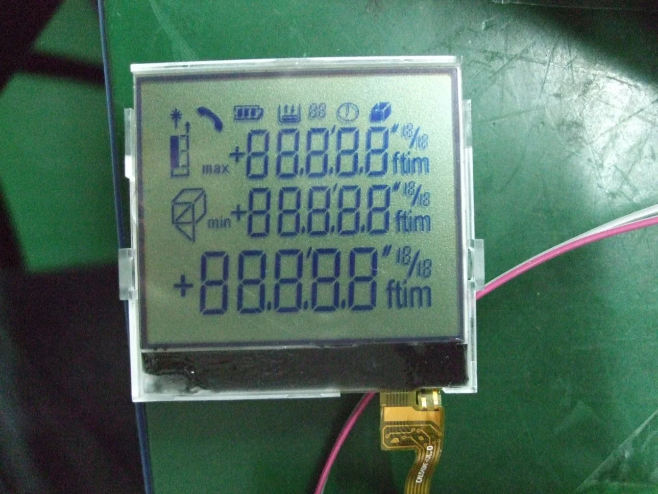 Temperature Sensor LCD Display 6 Digits 7 Segments LCD