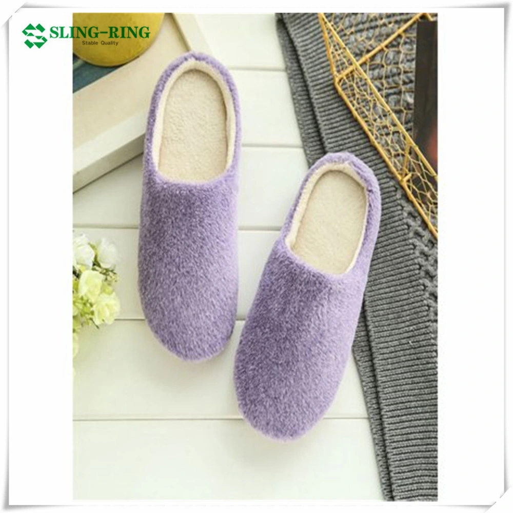 Nice Floral Pattern Indoor Slippers Lady Shoes Wholesale Fluffy Slippers