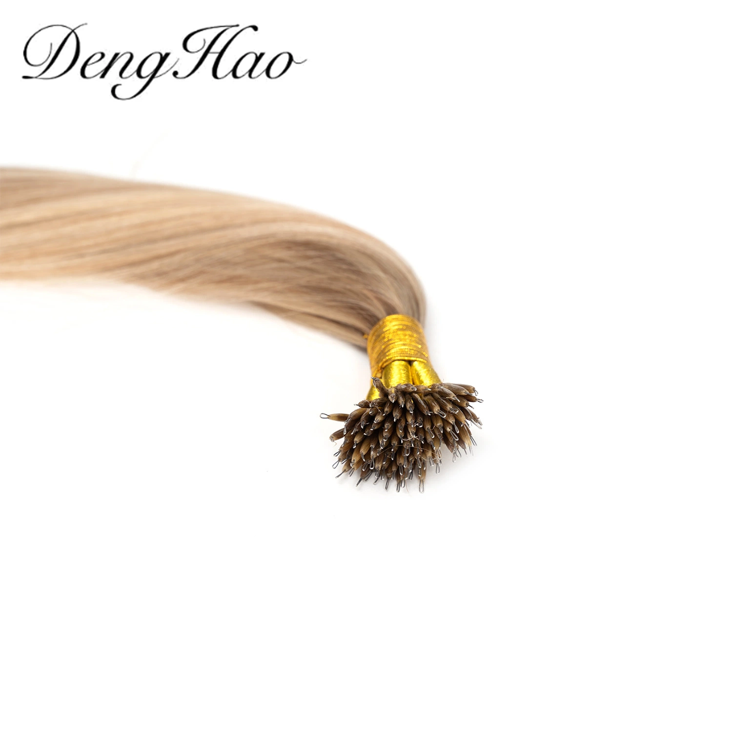 Blonde Double couleur noyer vierge 100 % de l'homme Remy Hair Extensions de cheveux Nano anneau