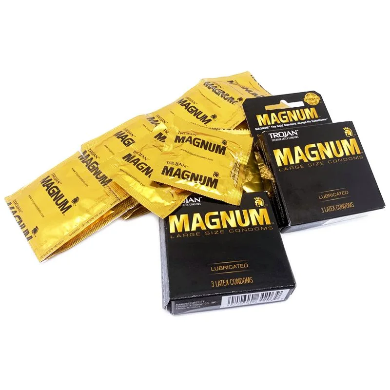 Wholesale Trojan Magnum Large Size Lubricated Condoms Best Price Enjoy Wonderful Night, Special Reservoir End for Extra Safety