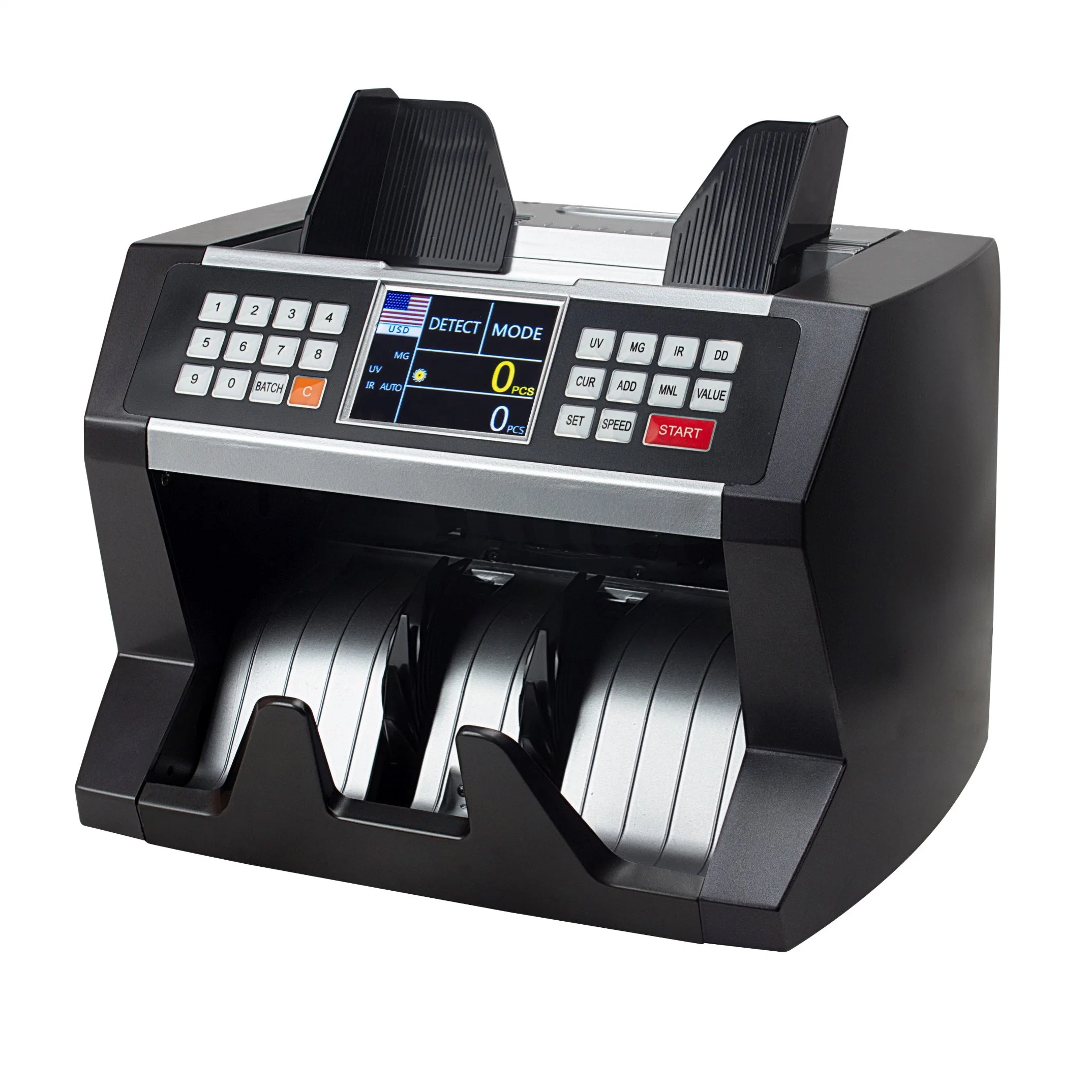 USD, EUR, GBP, CAD, Mxn Bill Value Counting Machine Banknote Money Cash Counter