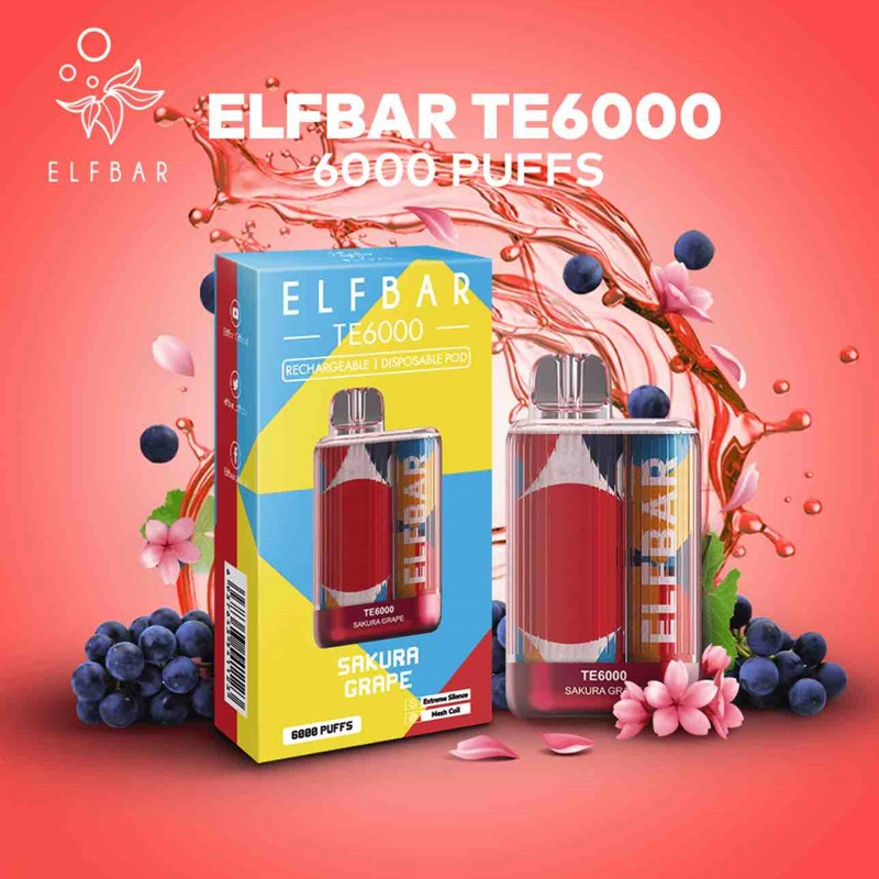 Legit Code Elf Puffs Vape Bar Te 6000 Puffs 20 Tasty Flavors Eb Design DC5000 Available