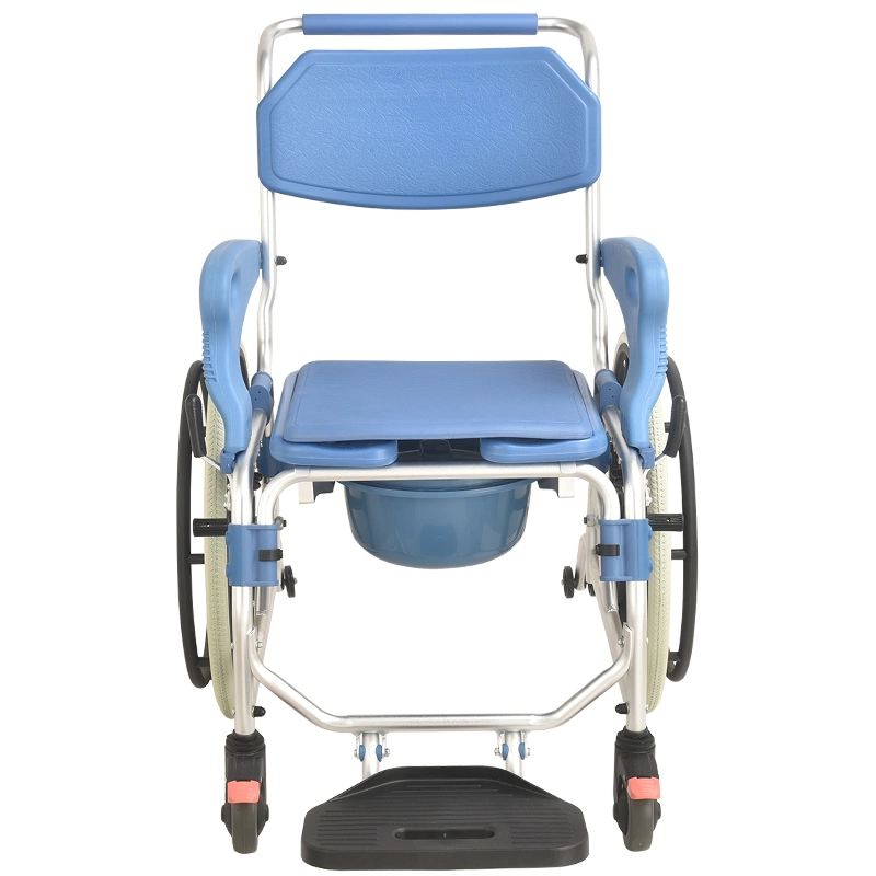 Heinsy Easy Moving Folding Toilet Shower Wheelchair Commode Chair Patient Machine.