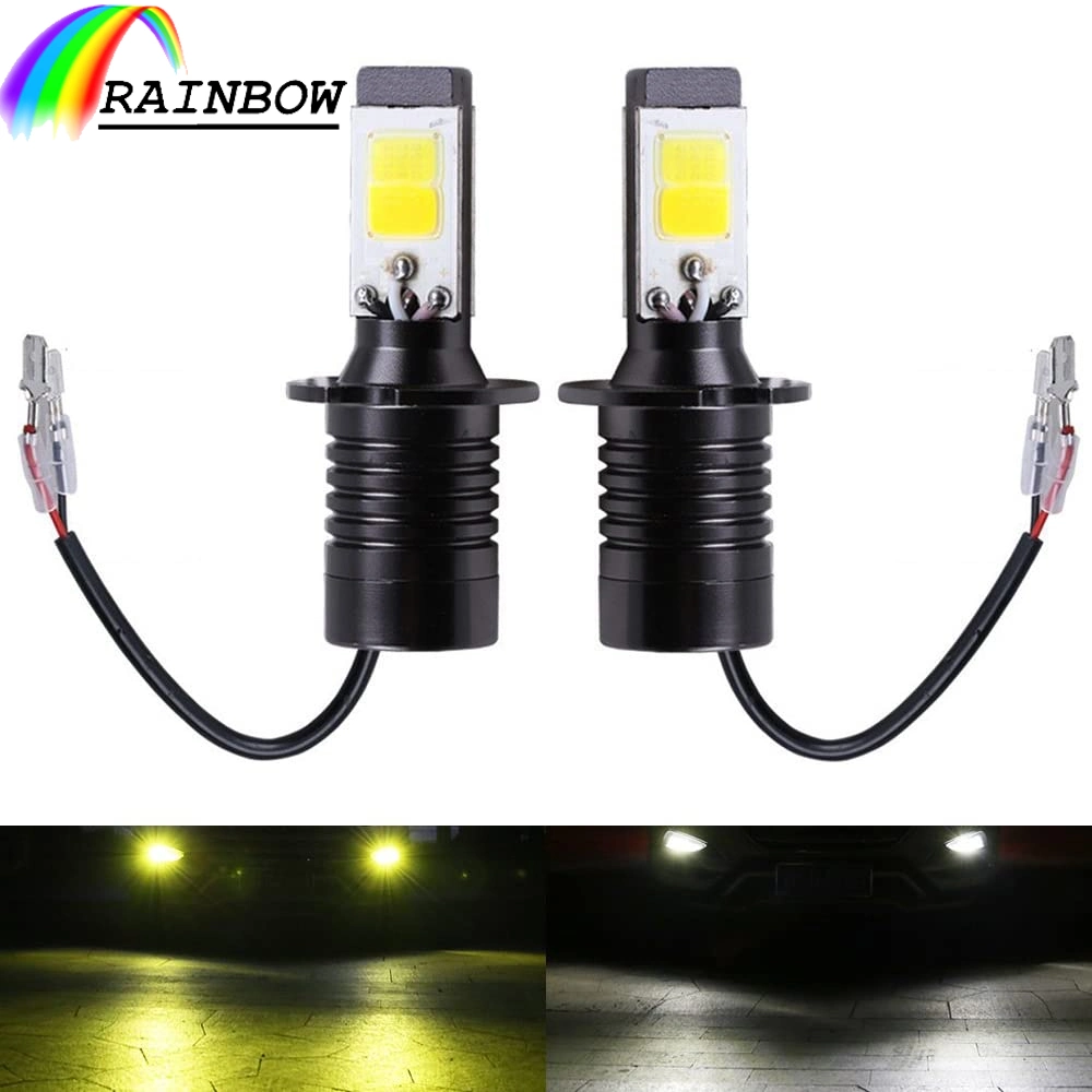 Long Lifespan White H1/H3 LED Super Bright 10SMD 5630/5730 Replacement Bulbs for Car Fog Lights Running Lights Lamps