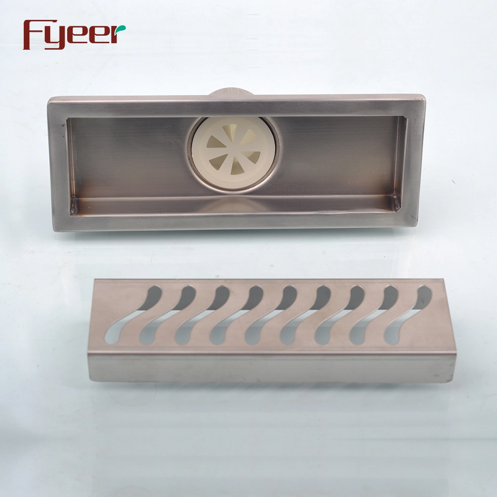 Fyeer Stainless Steel Bathroom Long Linear Floor Drain (FD15020)