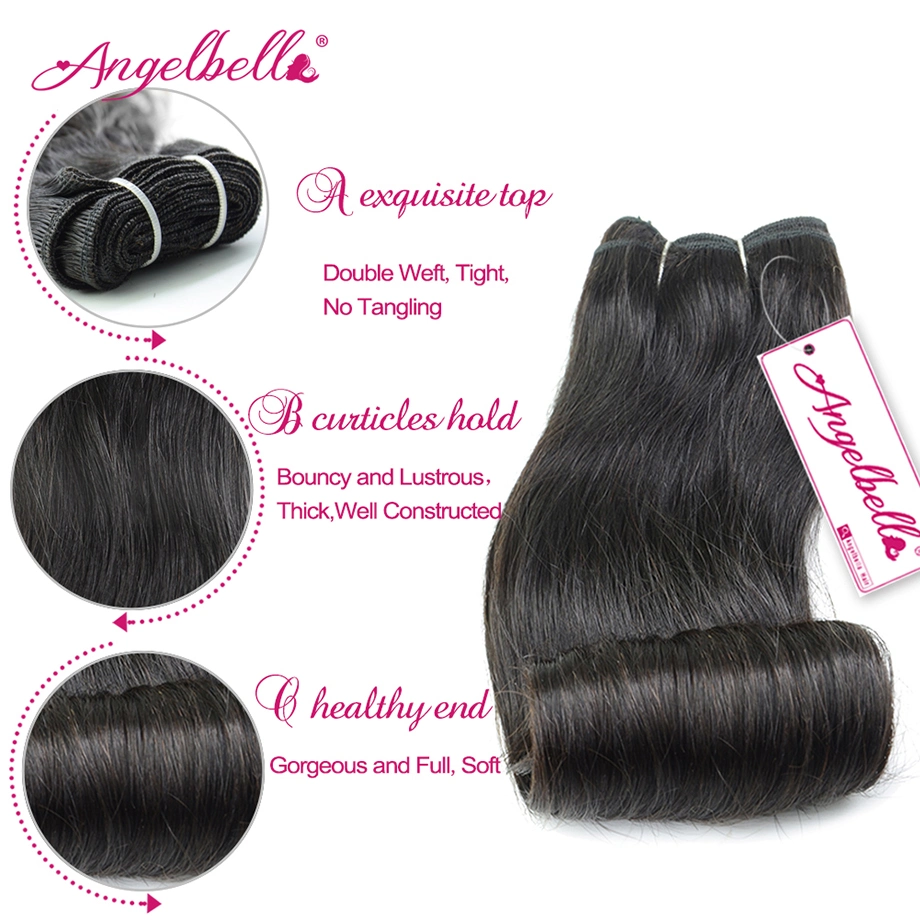 Angelbella 100% de la máxima calidad Remy cabello tejido 1b# Magia Natural cabello rizo