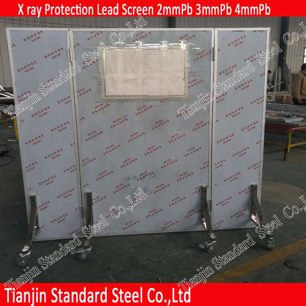 Three Couplet 2200mm X 600mm X-ray Room Lead Shielding Screen