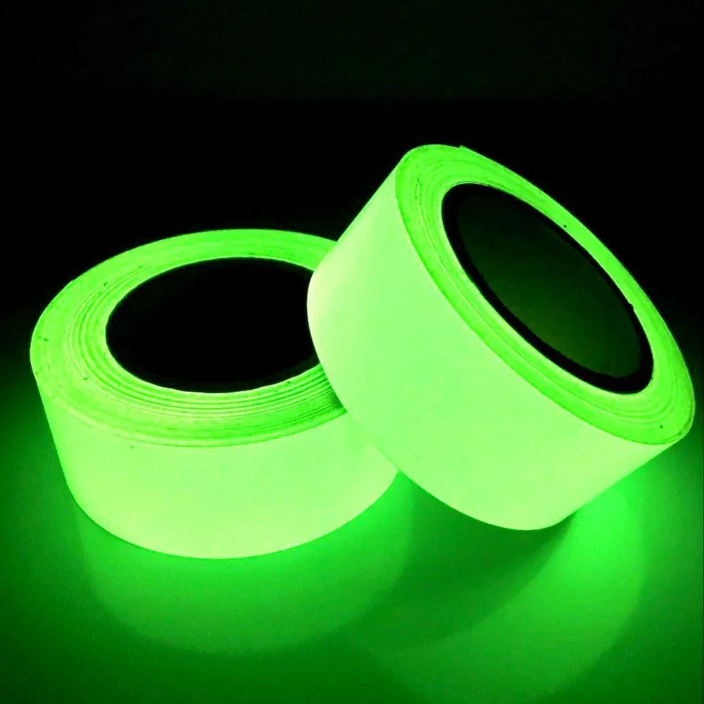 Available (Color / Size Printing) Normal as Green, Support Custom Beads Photoluminescent Tape