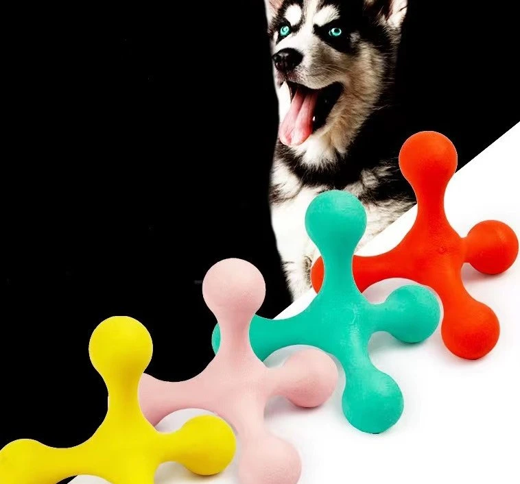 TPR Juguete Interactivo de la mascota perro mastique la limpieza de dientes Toy
