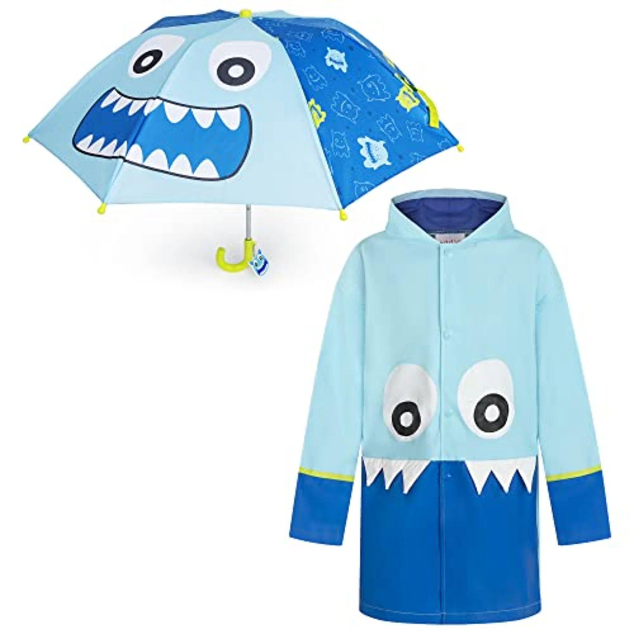 Waterproof Children Raincoat with Umbrella Combination Suit Children EVA Rain Coat