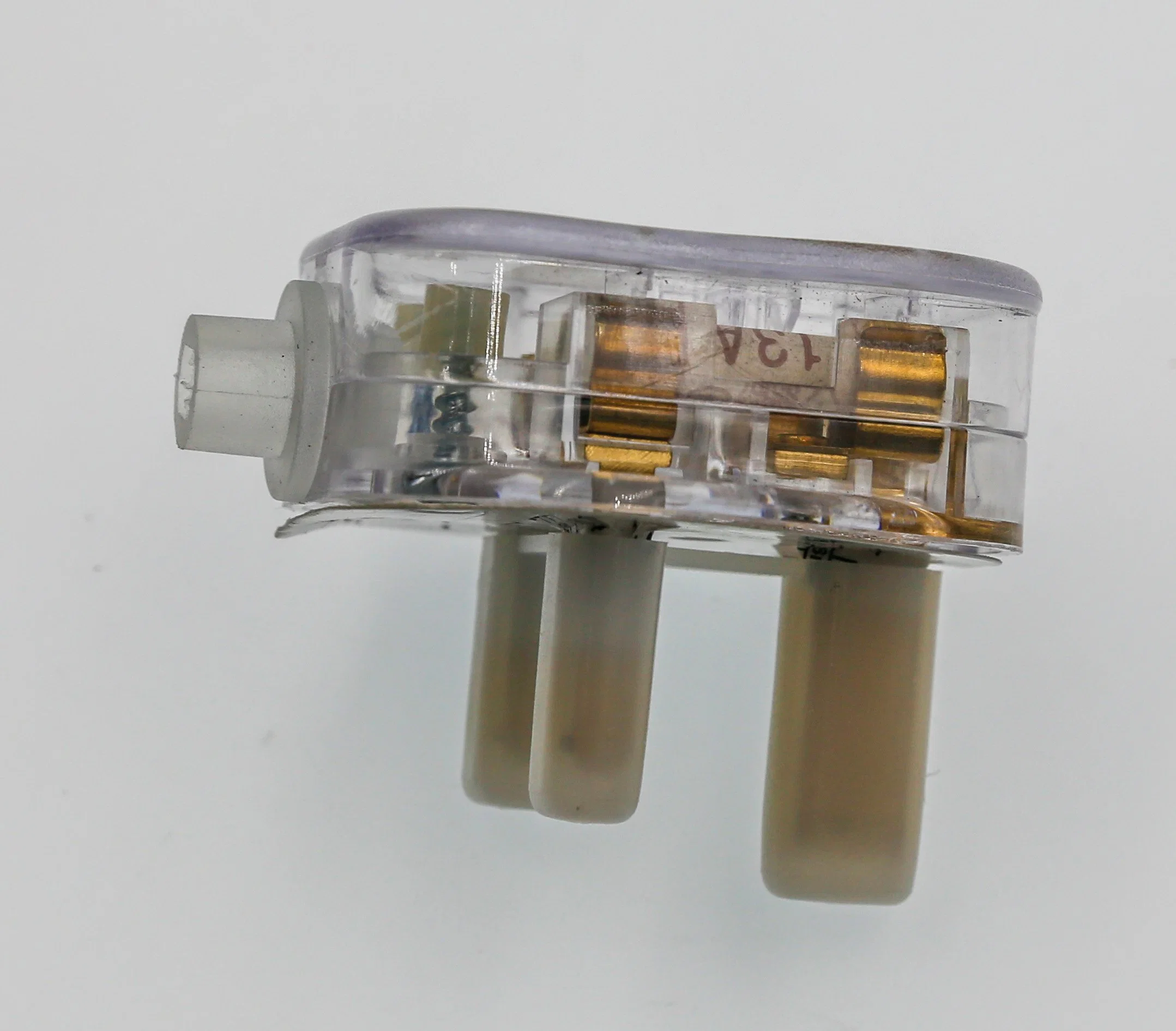 UK Assembled Plug with Connector Black White Transparent