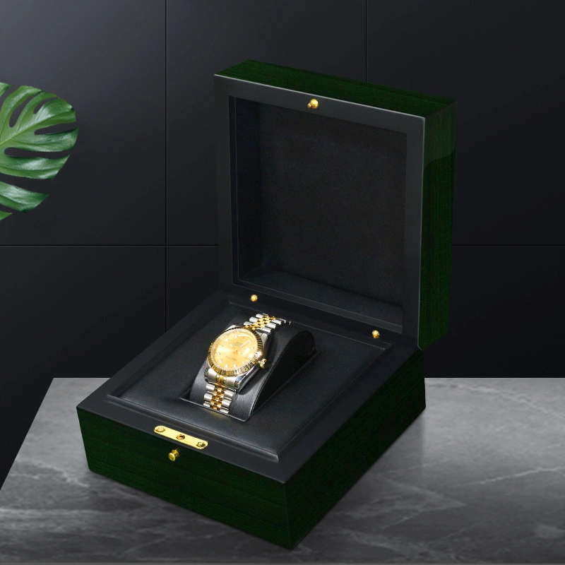 Tinta preta e verde para verniz de madeira de topo de gama e luxuosa Watch Box Produtos em pele PU em personalização de stock impressão excessiva