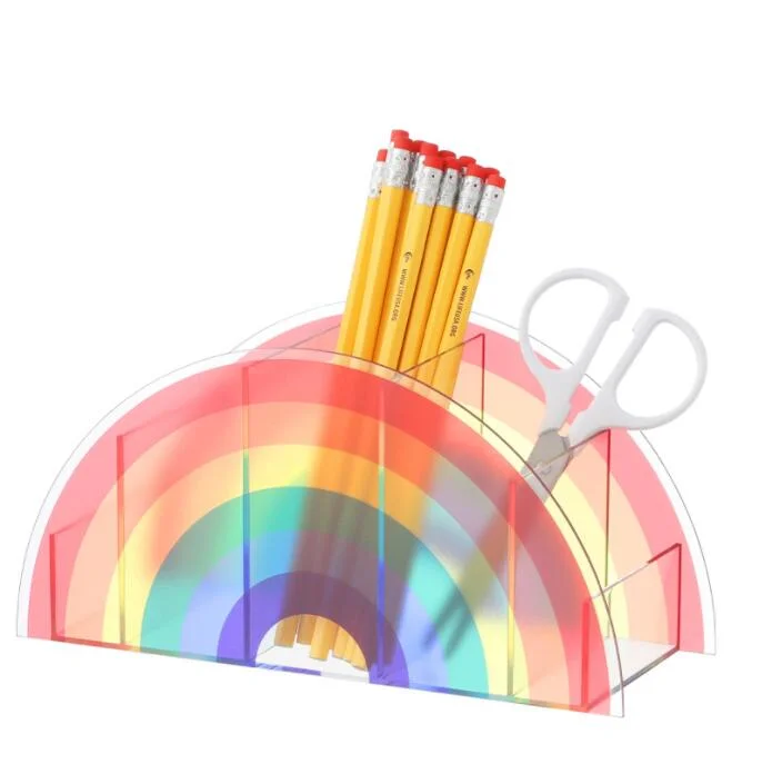 Rainbow Design Acrylic Pen Organization