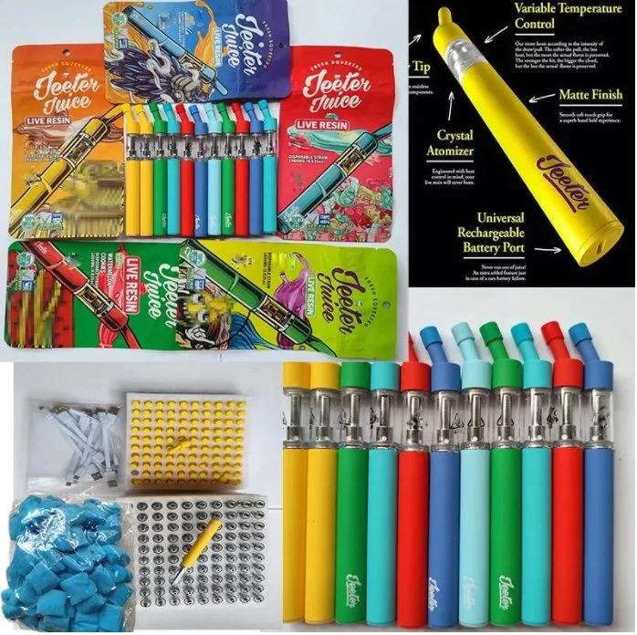 Jeet Juice Live resina recargable Vapes Pen E cigarrillos 10 kits de podos de dispositivo de cepas 0,5ml 1,0ml Pods vacío 180mAh VAPE rotulador de cera Dax