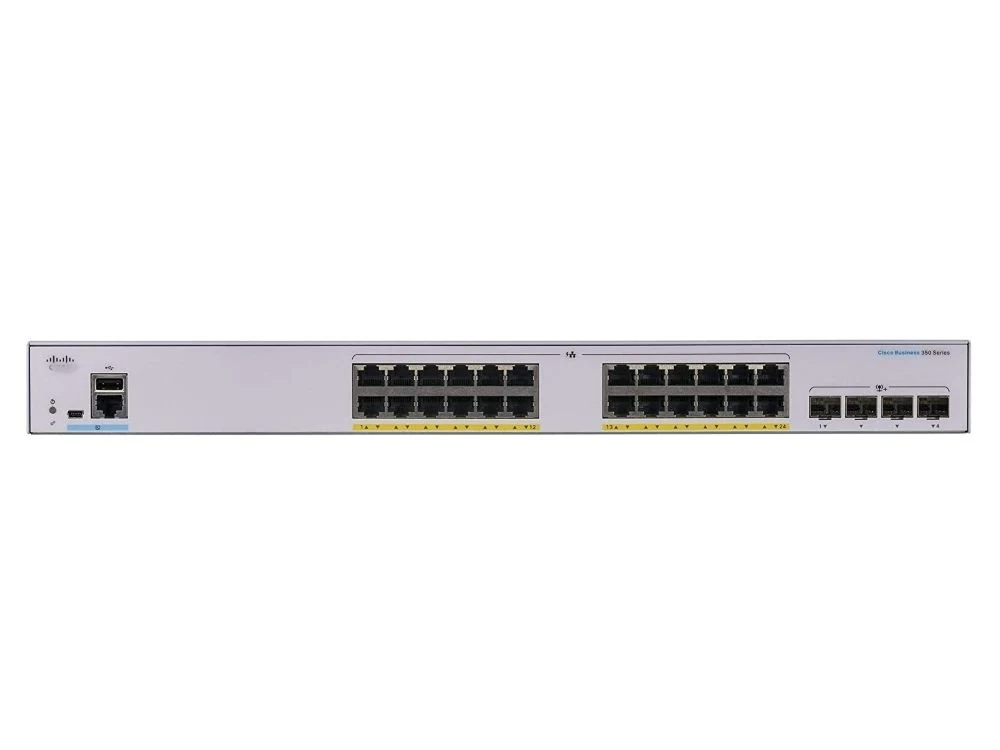 Novos switches de acesso Gigabit de 24 portas 10/100/1000Mbps CBS350-24fp-4G-CN Network Interruptor