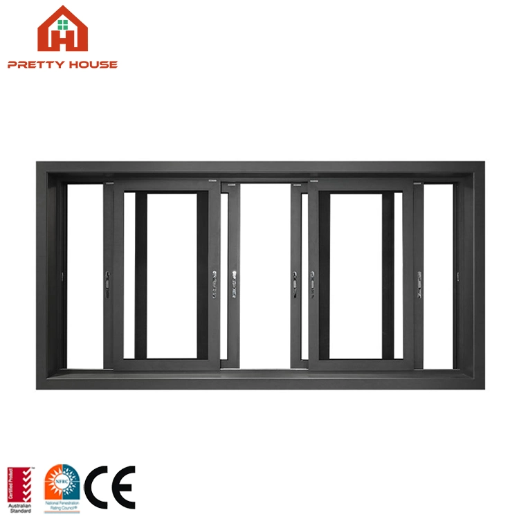 CE European Standard Best Quality Champagne Color Aluminum Sliding Windows