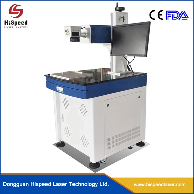 Hispeedlaser Auto PVC / ABS / PMMA / PC / Ak / PU / Ep CO2 Laser Marking System with Glass Tube