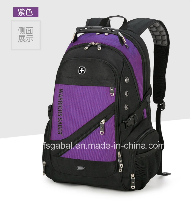 Bolsa de portátil de poliéster resistente Business Travel Sports School Mochila