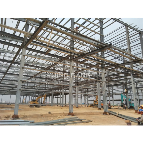 Estrutura de aço Q235 Q355 galvanizado H Depósito de metal Construção para a oficina do armazém do prefácio