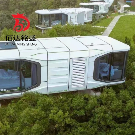 Outdoor Aluminum Customized Prefabricated Movable Luxury Modern Designed Mobile Fireproof House Sleeping Pod Custom-Made Intelligent Prefab Space Capsule House