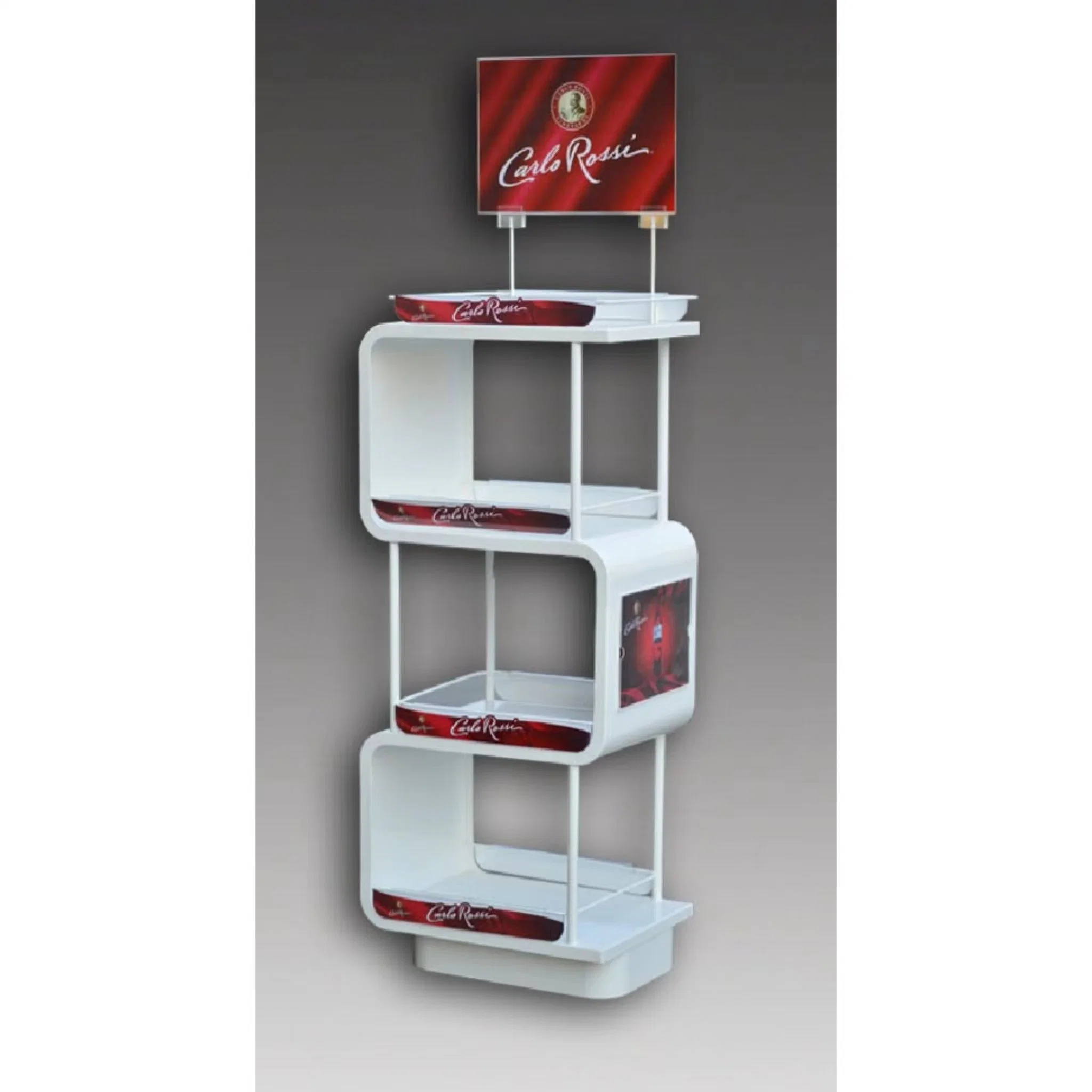 Customized Floor Standing Metal Food Drinks Beverage Pop Display