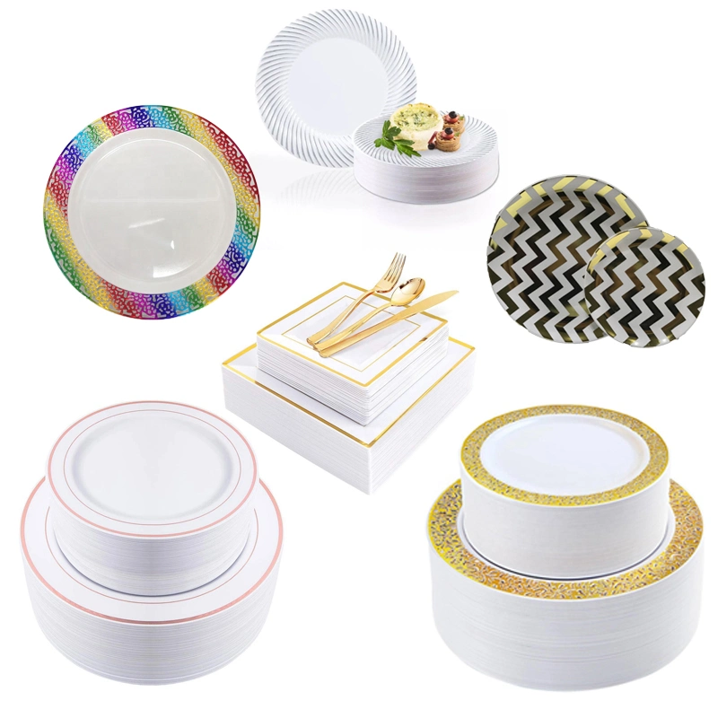 Premium Heavyduty Disposable Plastic Dinner Salad Plates