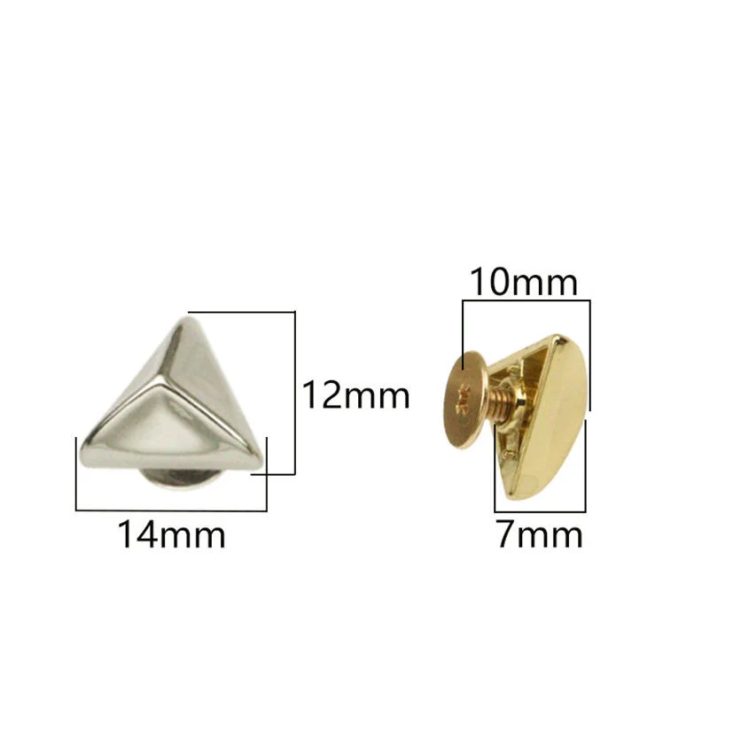 at-Al168 Fashion Girls Luggage Leather Hardware Accessories Triangle Screw Bag Feet Screws Rivets