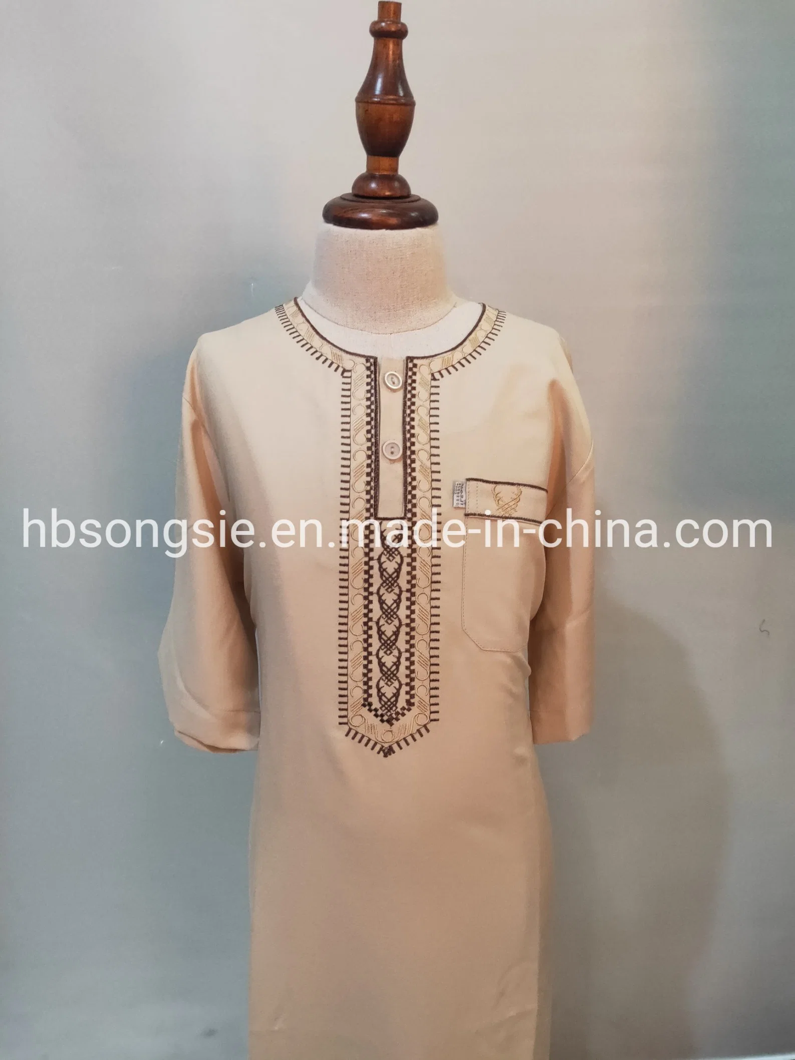 Men′ S Arabia Thobe Bekleidung Marokko Robe muslimische islamische Kleidung Lange Robe Abaya Morgenkleid Neues Kleid