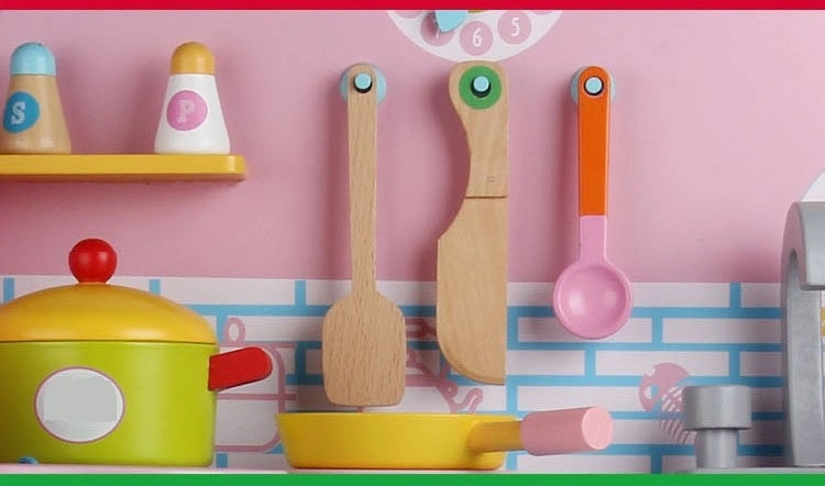 Pink Role Play Little Chef Wooden Toy Kitchen