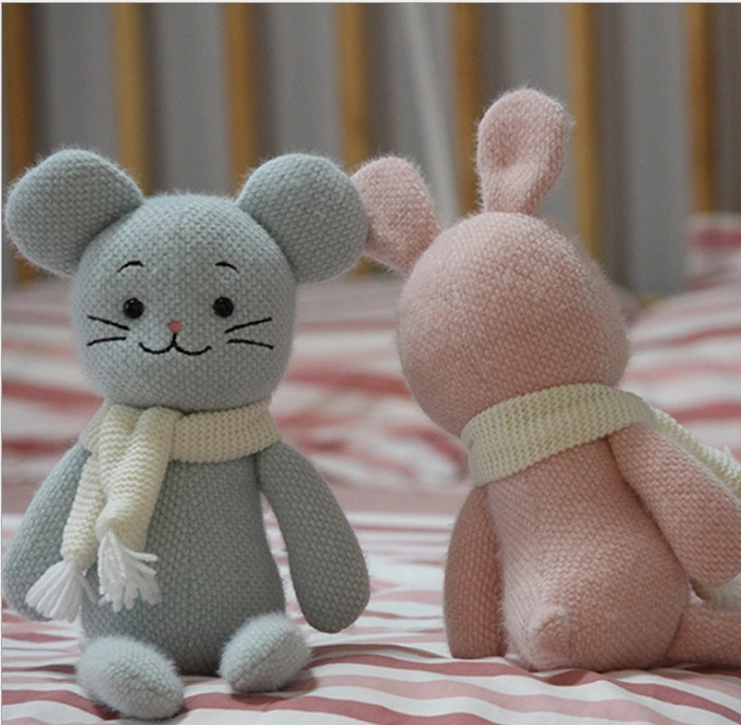 Toy Scarf Rabbit Mouse Doll Bow Tie Plush Series Children&prime; S Bed Playmate