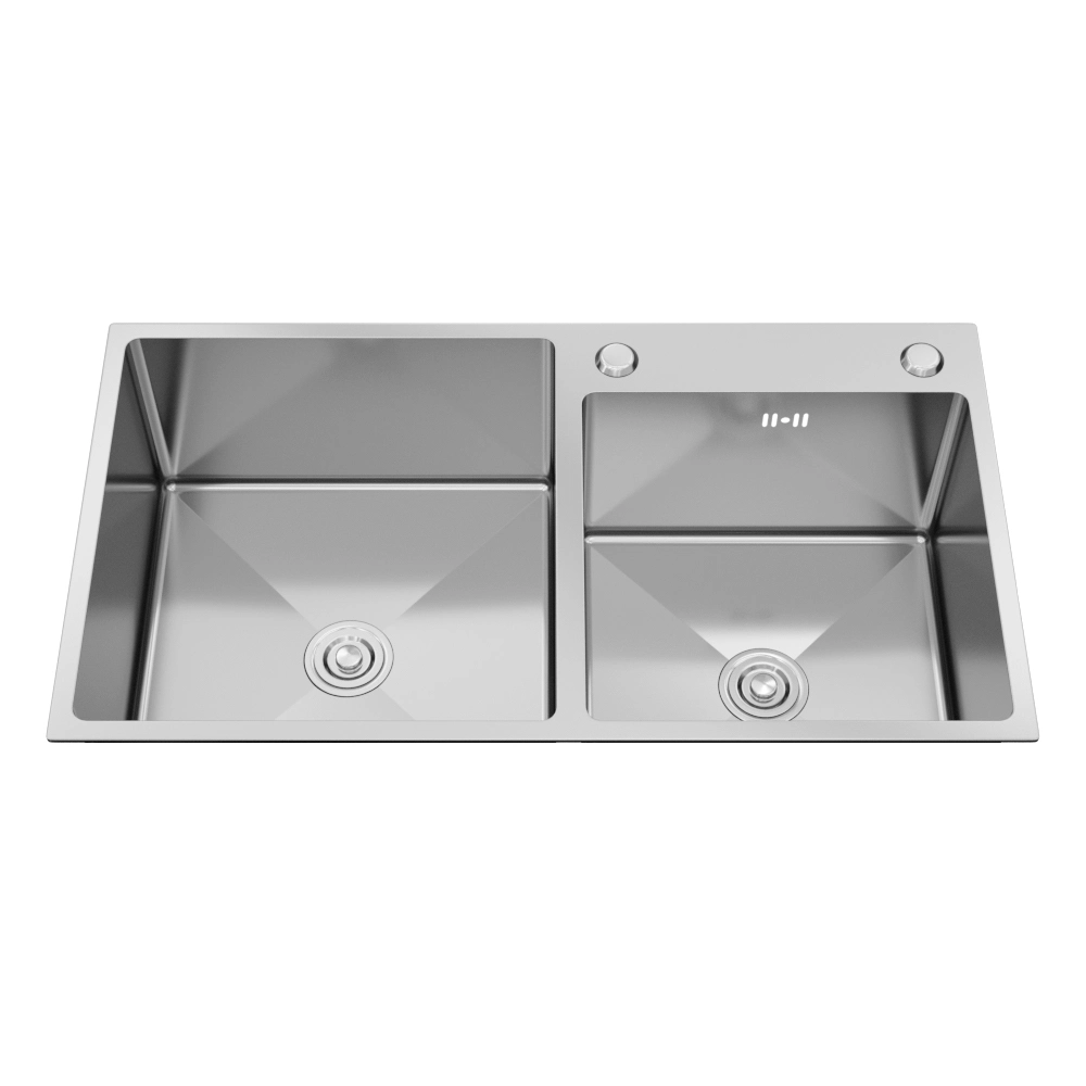 Hot Sales Wash Basin Double Bowl Stainless Steel Handmade Kitchen Sink