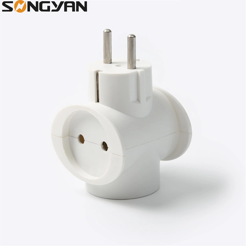 Europe Multi Plug T-Shaped Travel Power Conversion Socket Adapter