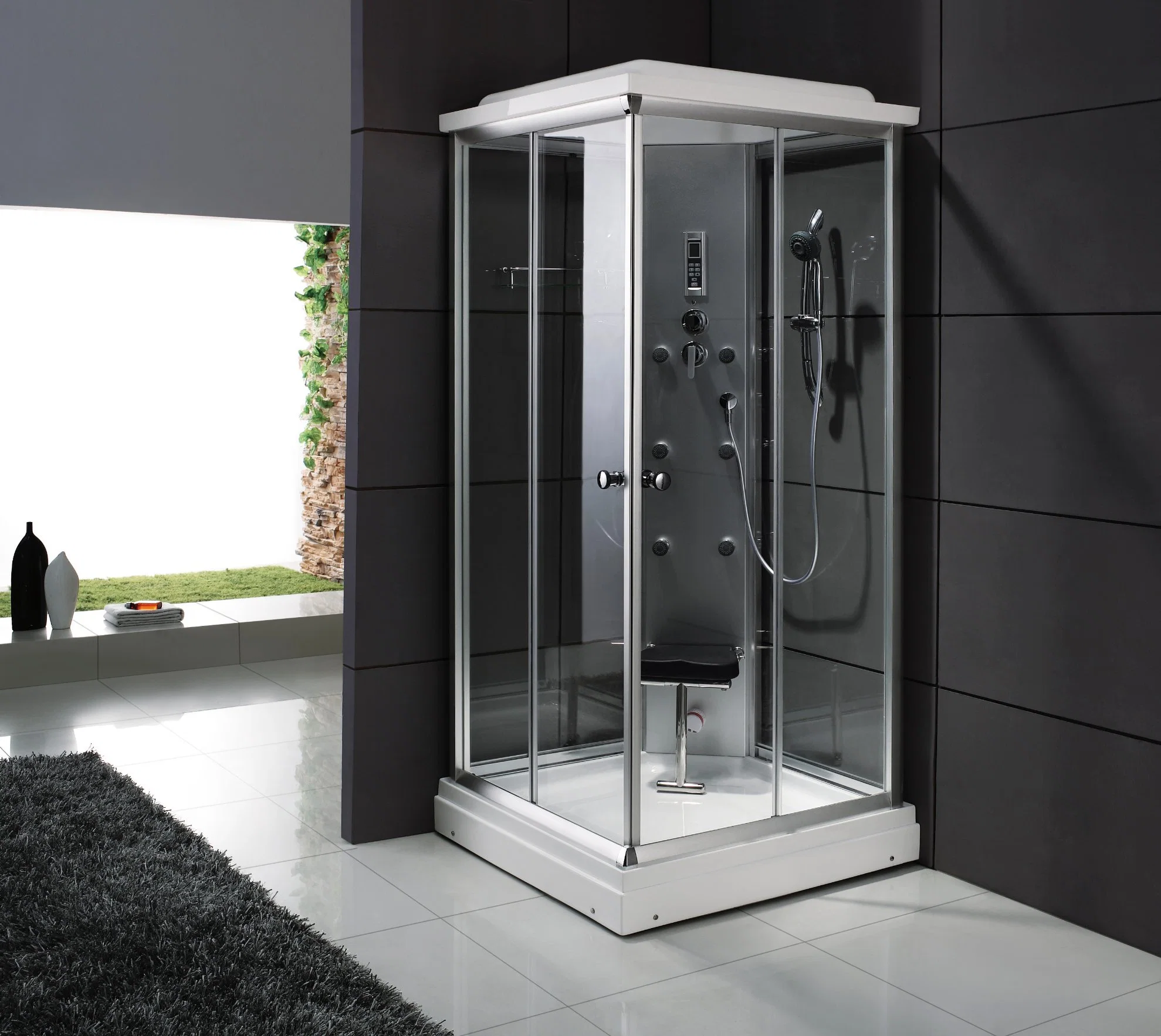 Home Bathroom Sanitary Ware Simple Kenya Mini Vapor Shower Room Steam Bath Cabin