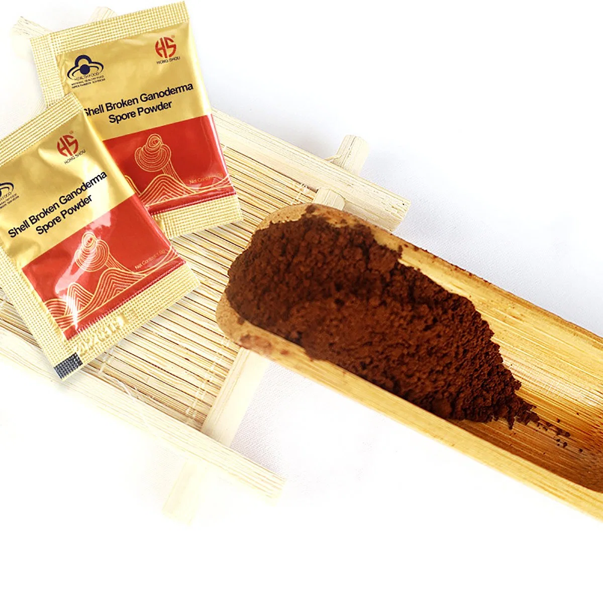 Private Label Duanwood Lingzhi Wand-Gebrochen Ganoderma Lucidum Spore Pulver Gesundheitswesen Zuschlag