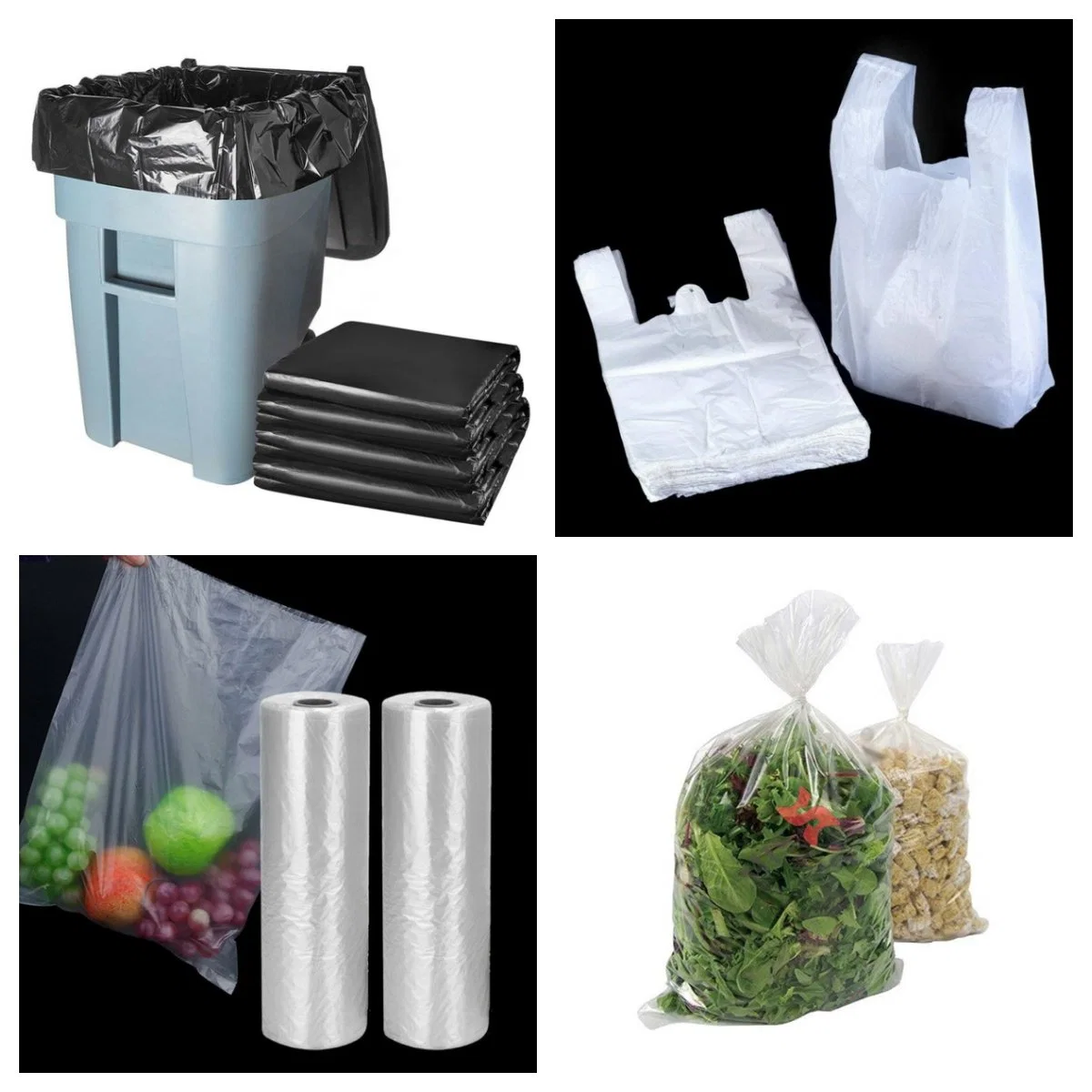 Custom Made Plastic Food Garbage Packaging Roll T-Shirt Shopping Bag