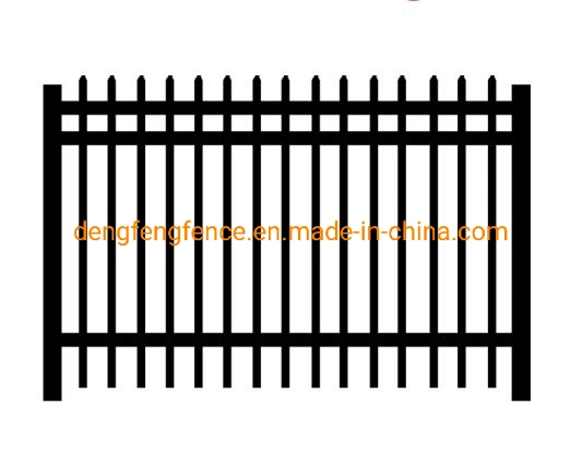 Wrought Iron Design Fencing Galvanized Steel Garden Balcony Panel Metal Fence