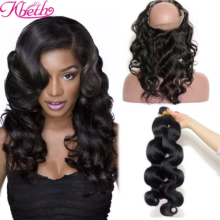 Kbeth 12A Human Virgin Hair Body Wave Curly Black Color Top Quality Grade Remy Hair Thick Weft Bundles Hair Weft