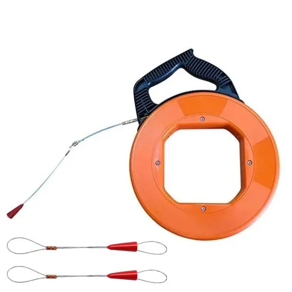 FERRAMENTA de extracção de cabos de aço para fio de fita FISH elétrica DE 100 PÉS Com Ferramentas de Pesca Red Plastic Case Wire para paredes e. Conduta